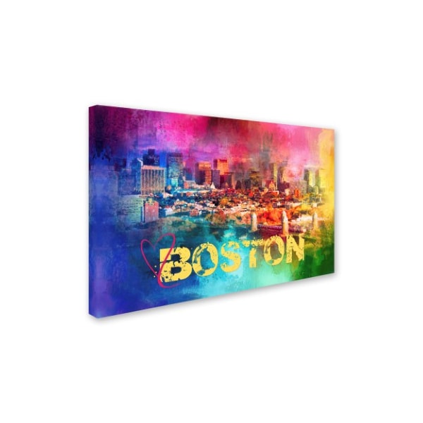 Jai Johnson 'Sending Love To Boston' Canvas Art,12x19